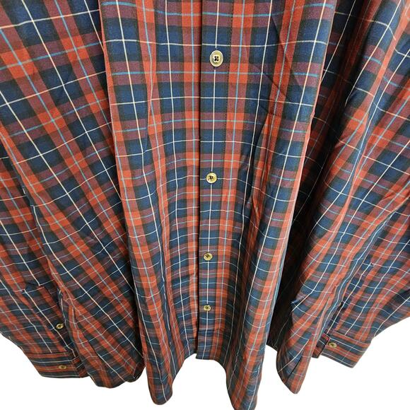 Mizzen + Main Leeward Shirt Blue Red Plaid Button Down Dress Shirt Men XXL - Picture 3 of 8